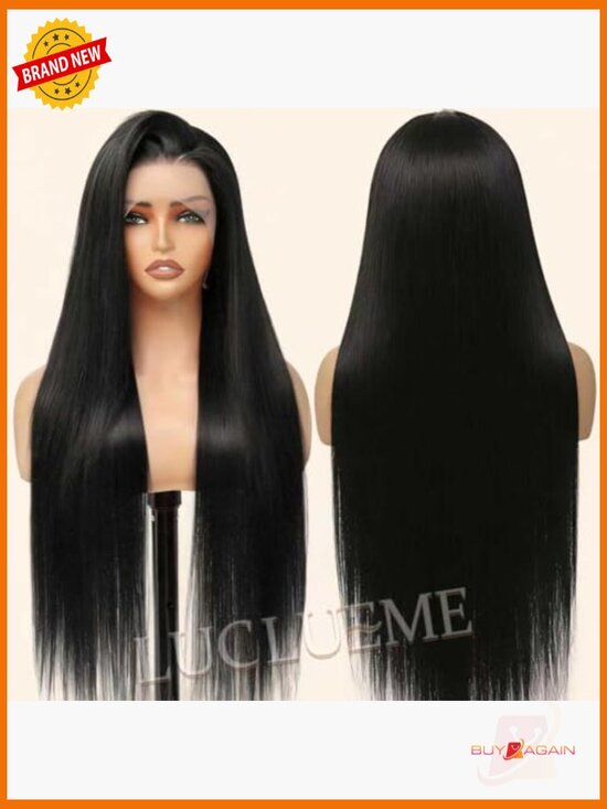 32 Inch Straight Human Hair Lace Front Wig 13x6 HD Pre Plucked Glueless 200 main image 6